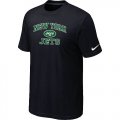 New York Jets Heart & Soul Black T-Shirt