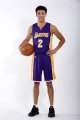 Lakers #2 Lonzo Ball Purple Swingman Jersey(With Shorts)