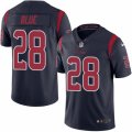 Mens Nike Houston Texans #28 Alfred Blue Limited Navy Blue Rush NFL Jersey