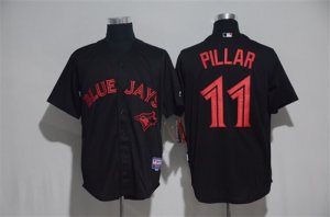 Blue Jays #11 Kevin Pillar Black Cool Base Jersey