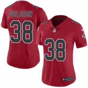 Women\'s Nike Atlanta Falcons #38 Dashon Goldson Limited Red Rush NFL Jersey