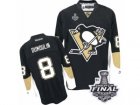Mens Reebok Pittsburgh Penguins #8 Brian Dumoulin Premier Black Home 2017 Stanley Cup Final NHL Jersey