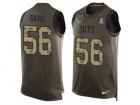 Nike New York Jets #56 DeMario Davis Limited Green Salute to Service Tank Top NFL Jersey
