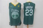 Warriors #23 Draymond Green Green The Town Nike Authentic Jersey