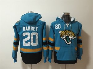 Nike Jaguars #20 Jalen Ramsey Teal All Stitched Hooded Sweatshirt