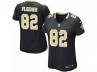 Women Nike New Orleans Saints #82 Coby Fleener Game Black Team Color NFL Jersey