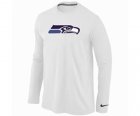 Nike Seattle Seahawks Logo Long Sleeve T-Shirt WHITE