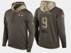 Nike Blackhawks 9 Bobby Hull Retired Olive Salute To Service Pullover Hoodie