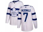 Men Adidas Toronto Maple Leafs #7 Lanny McDonald White Authentic 2018 Stadium Series Stitched NHL Jersey
