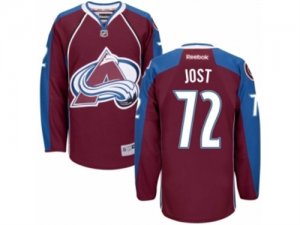 Mens Reebok Colorado Avalanche #72 Tyson Jost Authentic Burgundy Red Home NHL Jersey