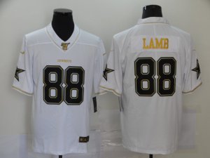 Nike Cowboys #88 Ceedee Lamb White Gold 100th Season Vapor Untouchable Limited