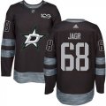 Mens Dallas Stars #68 Jaromir Jagr Black 1917-2017 100th Anniversary Stitched NHL Jersey