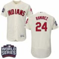 Mens Majestic Cleveland Indians #24 Manny Ramirez Cream 2016 World Series Bound Flexbase Authentic Collection MLB Jersey