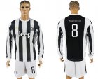 2017-18 Juventus 8 MARCHISIO Home Long Sleeve Soccer Jersey