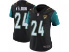 Women Nike Jacksonville Jaguars #24 T.J. Yeldon Vapor Untouchable Limited Black Alternate NFL Jersey