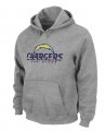 San Diego Chargers Authentic Logo Pullover Hoodie Grey