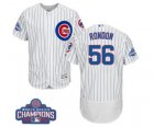 Mens Majestic Chicago Cubs #56 Hector Rondon White 2016 World Series Champions Flexbase Authentic Collection MLB Jersey