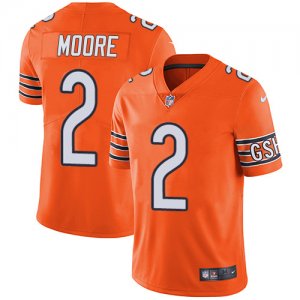 Men\'s Chicago Bears #2 D.J. Moore Orange Vapor Untouchable Stitched Football Jersey