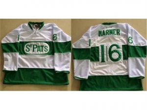 Toronto Maple Leafs #16 Mitchell Marner White Green St. Patrick\'s Day Stitched NHL Jersey