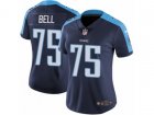 Women Nike Tennessee Titans #75 Byron Bell Vapor Untouchable Limited Navy Blue Alternate NFL Jersey