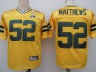 Green Bay Packers #52 Clay Matthews Super Bowl XLV yellow