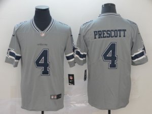 Nike Cowboys #4 Dak Prescott Gray Inverted Legend Limited Jersey
