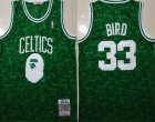 Celtics Bape #33 Larry Bird Green 1985-86 Hardwood Classics Jersey