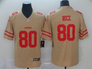 Nike 49ers #80 Jerry Rice Cream Inverted Legend Limited Jersey