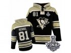 Mens Old Time Hockey Pittsburgh Penguins #81 Phil Kessel Authentic Black Sawyer Hooded Sweatshirt 2017 Stanley Cup Final