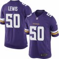 Men's Nike Minnesota Vikings #50 Travis Lewis Limited Purple Team Color NFL Jersey