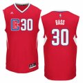 Mens Adidas Los Angeles Clippers #30 Brandon Bass Authentic Red Road NBA Jersey