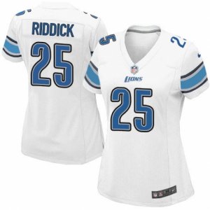Women\'s Nike Detroit Lions #25 Theo Riddick Limited White NFL Jersey