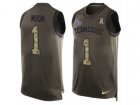Nike Tennessee Titans #1 Warren Moon Limited Green Salute to Service Tank Top NFL Jersey