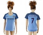 Womens Manchester City #7 Sterling Home Soccer Club Jersey