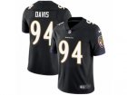 Mens Nike Baltimore Ravens #94 Carl Davis Vapor Untouchable Limited Black Alternate NFL Jersey