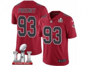 Mens Nike Atlanta Falcons #93 Dwight Freeney Limited Red Rush Super Bowl LI 51 NFL Jersey