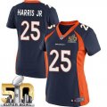 Women Nike Broncos #25 Chris Harris Jr Blue Alternate Super Bowl 50 Stitched Jersey