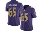 Mens Nike Baltimore Ravens #65 Nico Siragusa Limited Purple Rush NFL Jersey