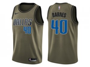Men Nike Dallas Mavericks #40 Harrison Barnes Green Salute to Service NBA Swingman Jersey