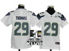 Nike Seattle Seahawks #29 Earl Thomas White Super Bowl XLVIII Youth NFL Elite Jersey