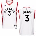 Mens Adidas Toronto Raptors #3 James Johnson Authentic White Home NBA Jersey