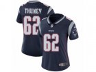 Women Nike New England Patriots #62 Joe Thuney Vapor Untouchable Limited Navy Blue Team Color NFL Jersey