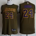 Lakers #24 Kobe Bryant Olive Nike Swingman Jersey