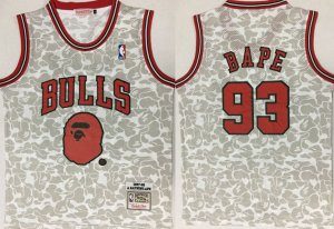 Bulls #93 Bape Gray 1997-98 Hardwood Classics Jersey