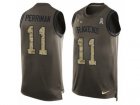 Mens Nike Baltimore Ravens #11 Breshad Perriman Limited Green Salute to Service Tank Top NFL Jersey