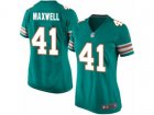 Women Nike Miami Dolphins #41 Byron Maxwell Game Aqua Green Alternate NFL Jersey
