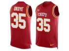 Nike Kansas City Chiefs #35 Christian Okoye Limited Red Player Name & Number Tank Top NFL Jersey