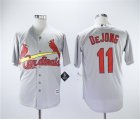 St. Louis Cardinals #11 Paul DeJong Gray Cool Base Jersey