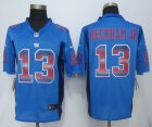 2015 New Nike York Giants #13 Beckham blue Strobe Jerseys(Limited)