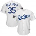 Dodgers #35 Cody Bellinger White 2018 World Series Cool Base Player Jersey